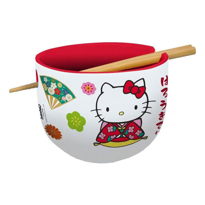 Sanrio Ramen-Schüssel mit Stäbchen Hello Kitty Japan